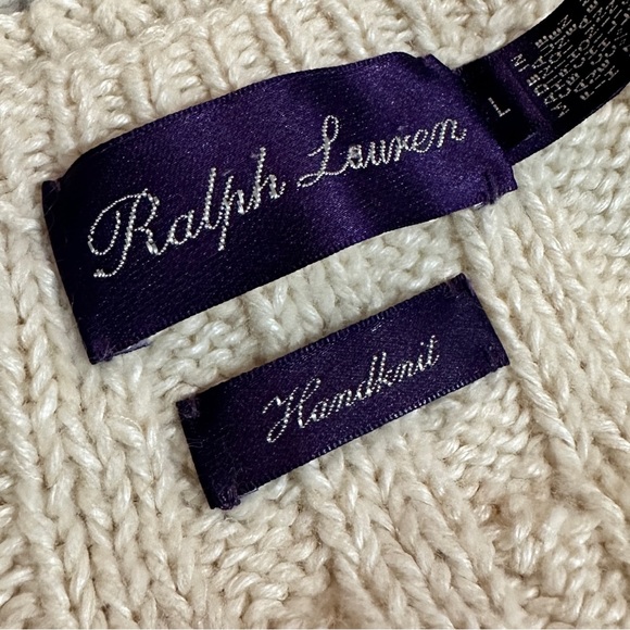 Ralph Lauren Purple Label Hand Knit Cable Knit Sweater RARE 🔥 - Picture 4 of 5